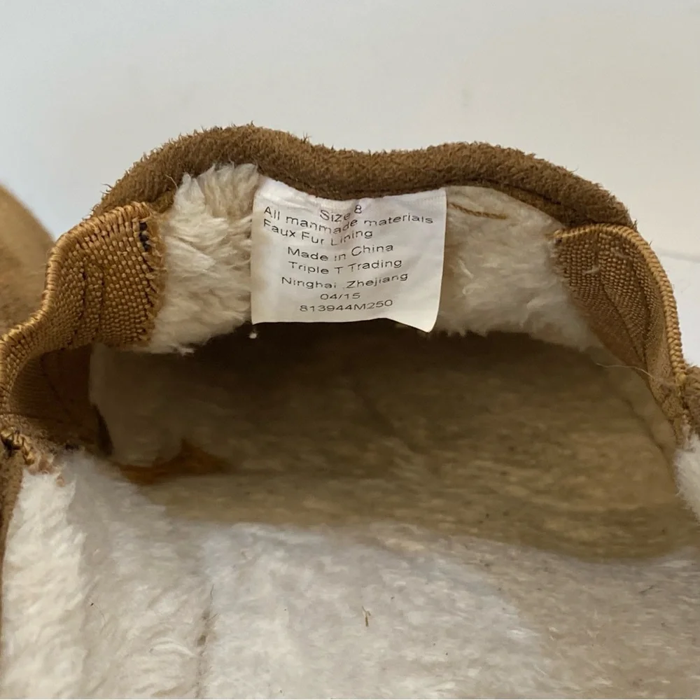 Northside Tan Faux Suede Fur Lined Clog Slippers Men’s Size 8